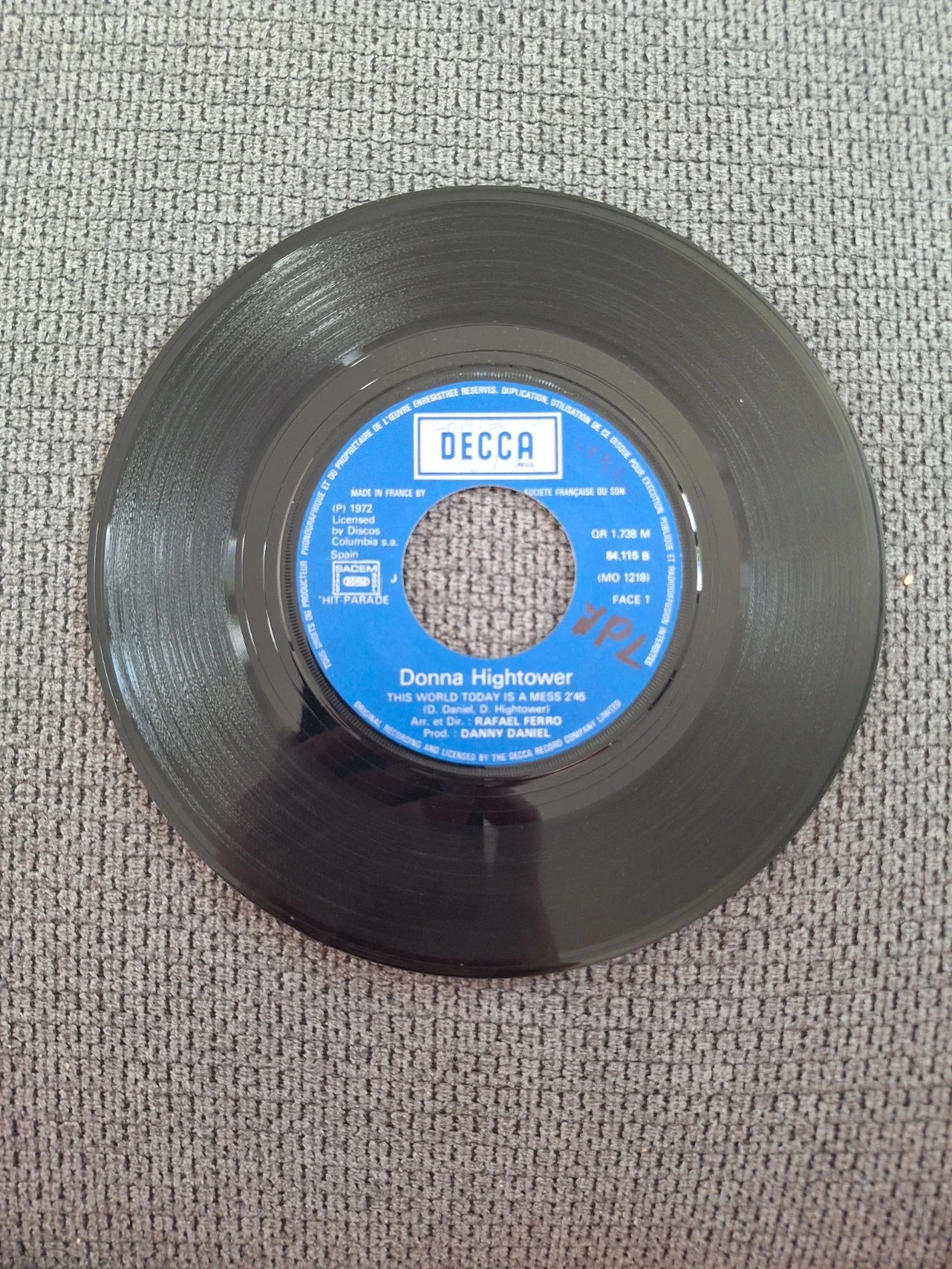 Vinil 45 rotações Donna Hightower This world – photo 4